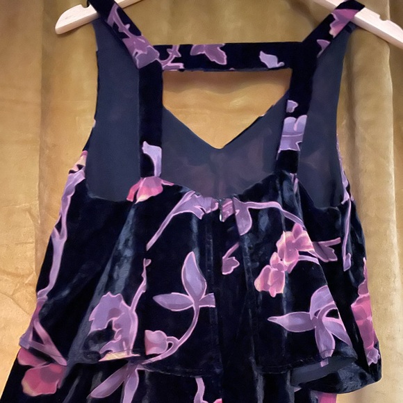 Everly velvet and chiffon dress - Picture 2 of 3